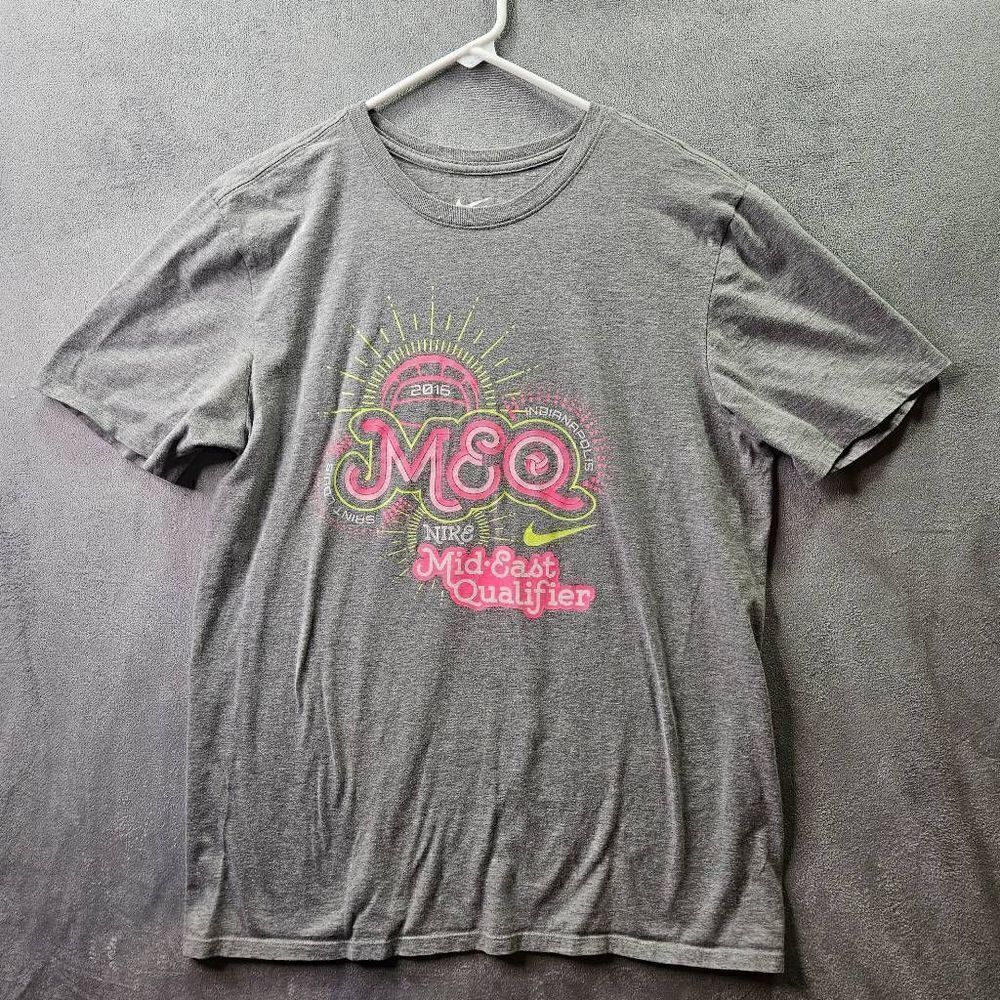 Nike Shirt Womens Sz M Grey Mid-East Qualifier 2016 Volleyball Tournament Tee